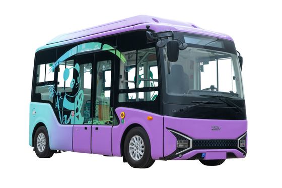 質  Electric Mini Buses Zero Emission Minibus Passenger Capacity 11 Seaters Battery Capacity 80kwh 工場