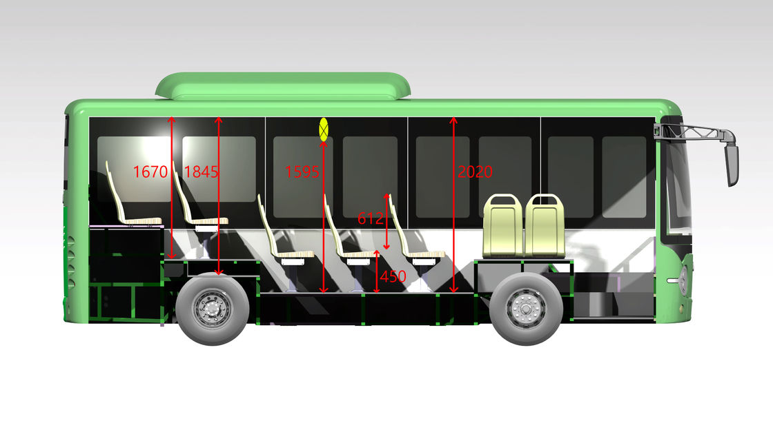 電池Ecoの友好的な交通機関6.6mのための122.2 KWHの電気小型バス