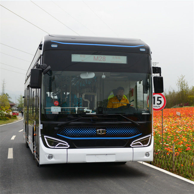 12mの低床電動都市バス 高容量LFPバッテリー 300kmの走行距離 OEM公共交通機関ソリューション