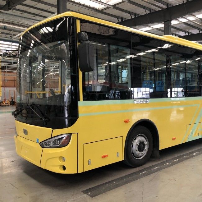 2つのドア8mの都市電池電気バスLHD 29座席電池198.4kwh