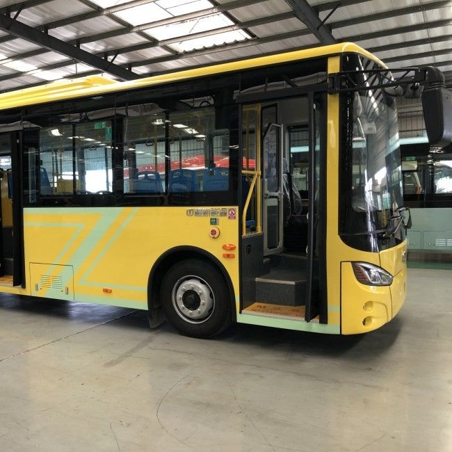 2つのドア8mの都市電池電気バスLHD 29座席電池198.4kwh