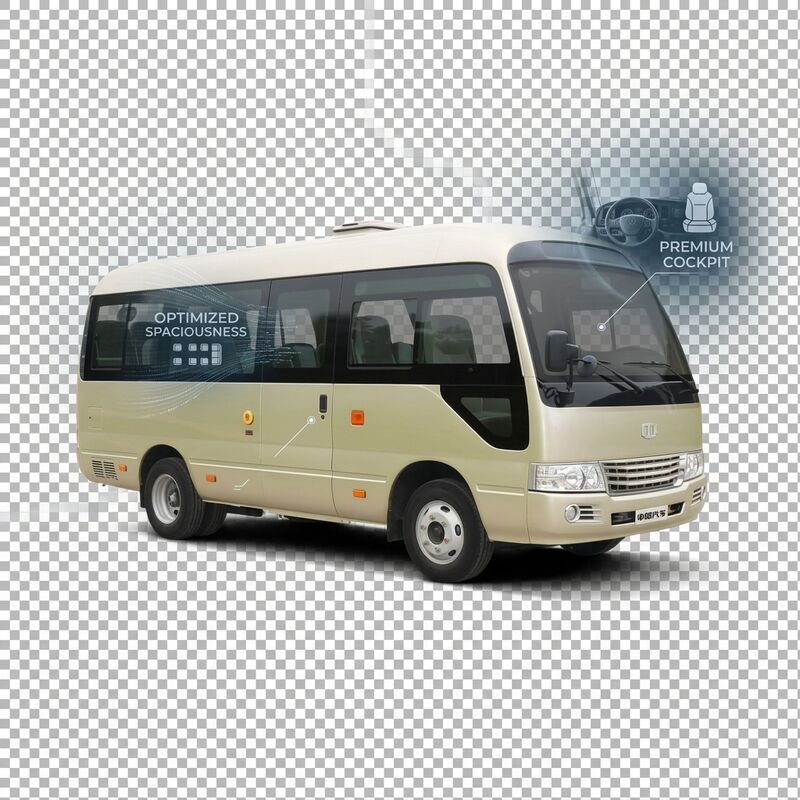 公共交通機関用 6m 電動ミニコースターバス 18席89.7kWhバッテリー